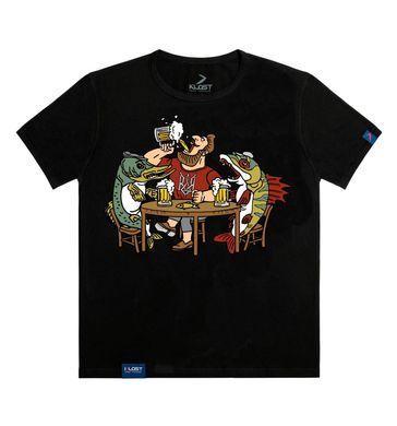 Футболка KLOST "Паті з рибами" Black, XL
