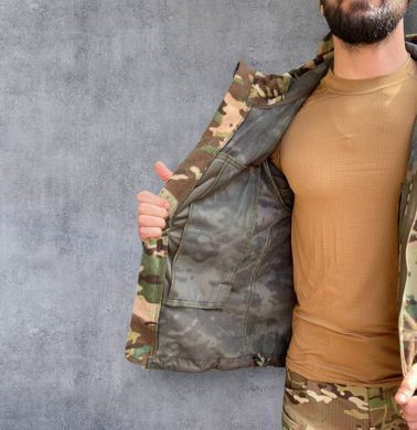 Куртка флисовая тактическая HOOD с накладками мультикам , S