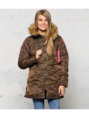 Жіноча зимова куртка аляска Alpha Industries N-3B W Parka WJN44502C1 (Cocoa)