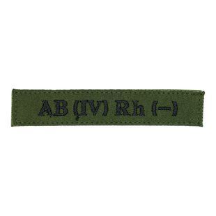 Нашивка група крові AB (IV) Rh (-) Олива