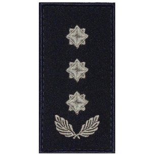 Погон ДСНС Полковник на липучці темно-синій 10*5 см