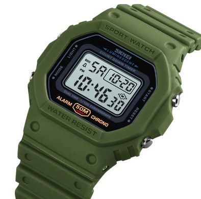 Часы SKMEI 1628 Montana цвет олива/белый
