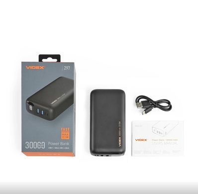 Повербанк 30000mAh VIDEX VPB-297 22.5W Black