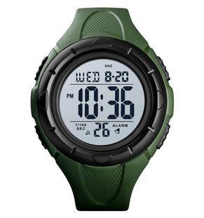 Годинник SKMEI 1535 LCD display колір олива