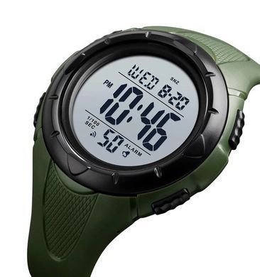 Годинник SKMEI 1535 LCD display колір олива